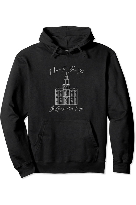 St George Utah Temple, mi piace vedere il mio tempio, calligrafia Hoodie